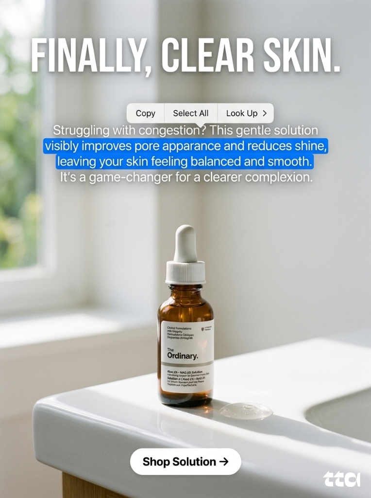 The Ordinary skincare ad